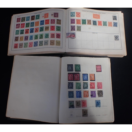 566 - TWO STAMP ALBUMS CONTAINING 19th CENTURY AND LATER STAMPS