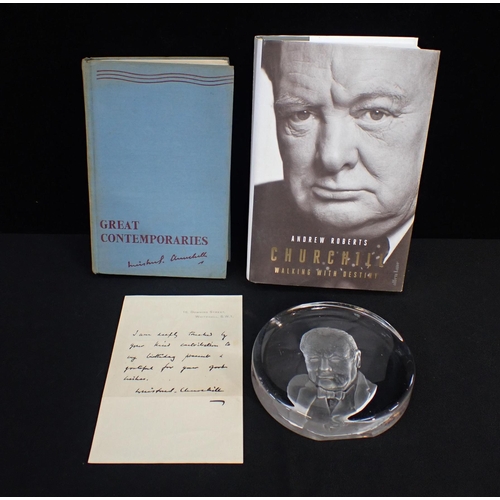 591 - WINSTON CHURCHILL INTEREST: A PRINTED THANK YOU NOTE 