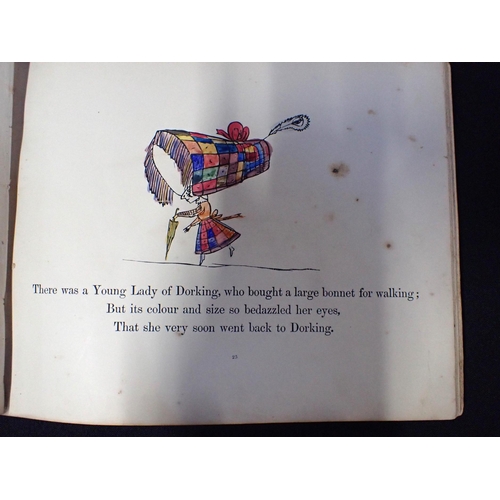 593 - EDWARD LEAR: THE BOOK OF NONSENSE, VARIOUS POSTCARDS tea cards, a dismembered botanical book and oth... 