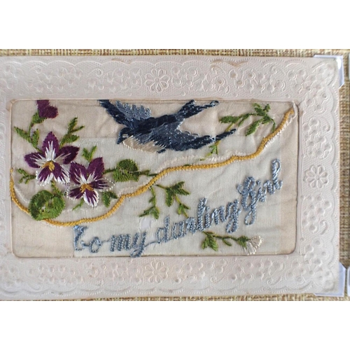 594 - A COLLECTION OF EDWARDIAN AND LATER POSTCARDS advertising, shipping, WWI embroidered, greetings, com... 