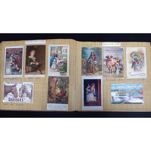 594 - A COLLECTION OF EDWARDIAN AND LATER POSTCARDS advertising, shipping, WWI embroidered, greetings, com... 