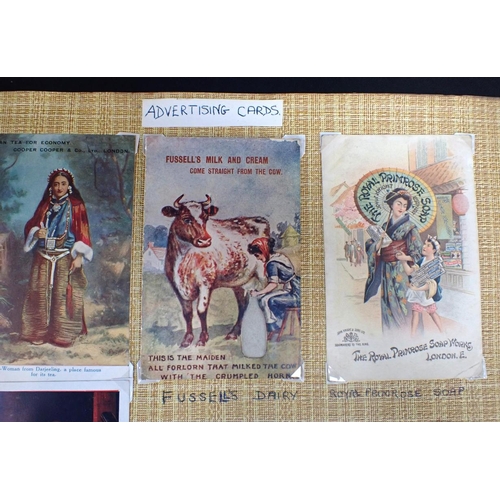 594 - A COLLECTION OF EDWARDIAN AND LATER POSTCARDS advertising, shipping, WWI embroidered, greetings, com... 