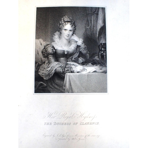 595 - A 19TH CENTURY SCRAPBOOK OF NOBILITY, ROYALTY and other figures, after painted portraits the leather... 