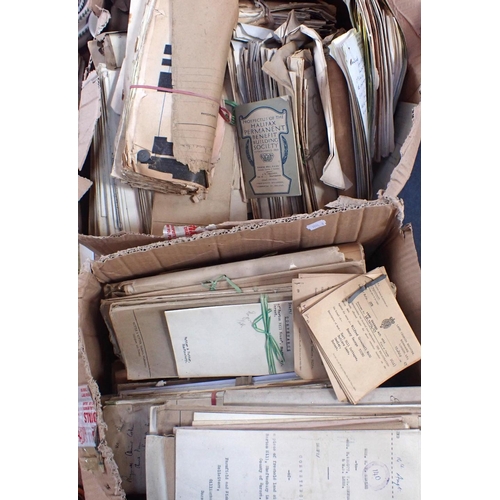 599 - A QUANTITY OF OLD LEGAL DOCUMENTS conveyancing etc, early-mid 20th century