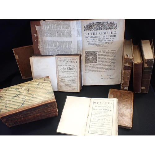 604 - WILLIAM CROSSE:'HISTORIE OF THE NETHERLANDS' 1608-1627 (one vol), with a New Testament, printed by J... 