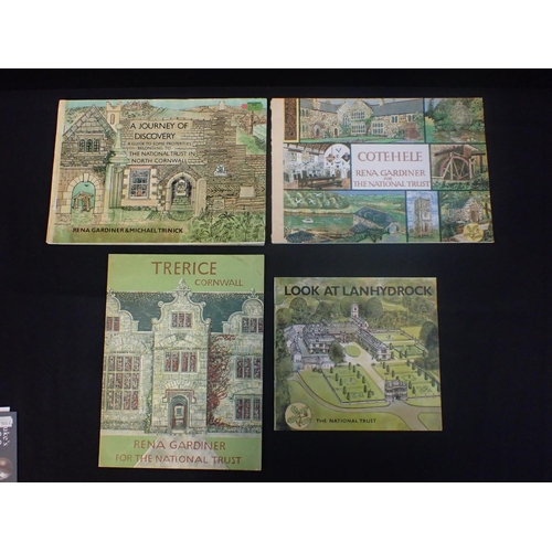 611 - GARDINER, RENA - FOUR CORNISH PUBLICATIONS - 'COTEHELE', 'TRERICE', 'LANHYDROCK' AND 'A JOURNEY OF D... 