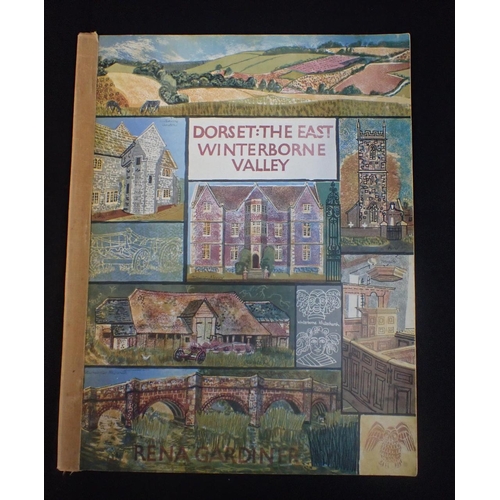 613 - GARDINER, RENA, 'DORSET: THE EAST WINTERBORNE VALLEY' published 1968, paperback with cloth bound spi... 