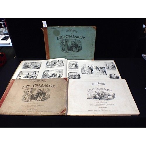 622 - JOHN LEECH - PICTURES OF LIFE CHARACTER SERIES 2-5 (four volumes)