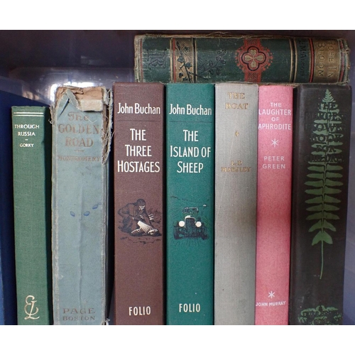 625 - A QUANTITY OF MIXED BOOKS including Cassell's romance of famous lives, Folio society John Buchan vol... 