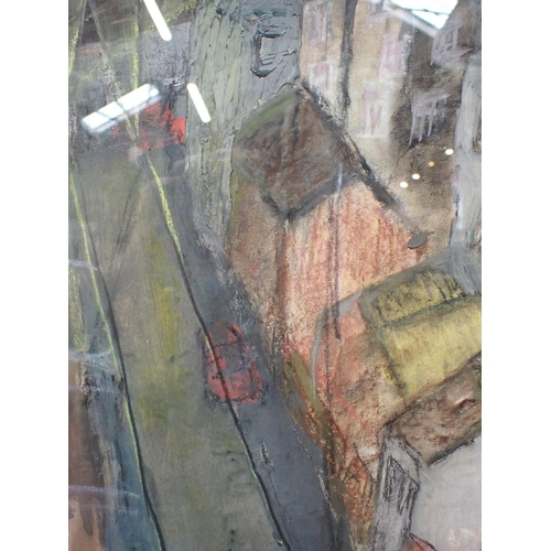 646 - 'URSY' 'QUARRY STEPS, BRISTOL', MIXED MEDIA coloured chalk, watercolour, unsigned but inscribed to b... 