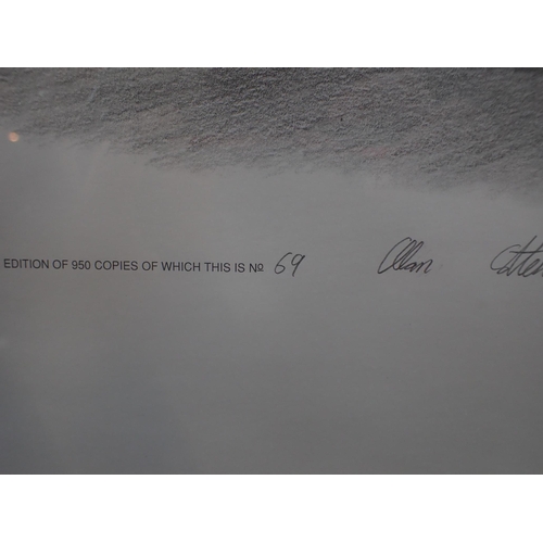 660 - LIMITED EDITION AYRTON SENNA FRAMED PRINT Signed limited print by Allan Cotterill, number 69 of 950.... 