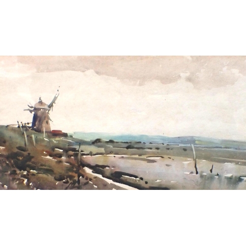 661 - THREE WATERCOLOURS: F.C. DIXEY (Exh. 1881) 'ON WIMBLEDON COMMON, APRIL '93' 42 x 53cm (framed), anot... 