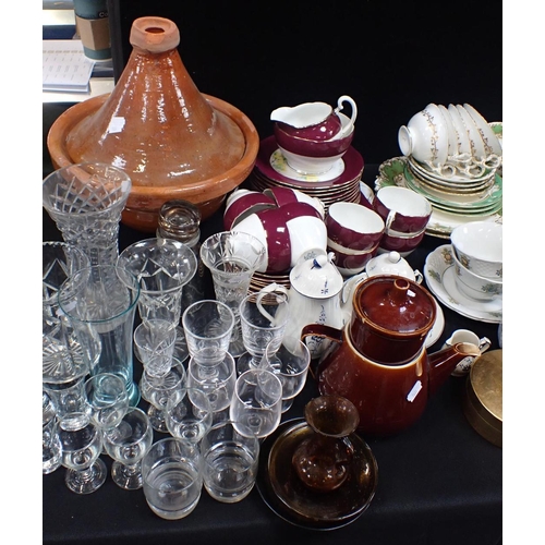 69 - A QUANTITY OF DINNER AND TEA WARE including a Victorian child's tea set (a/f), and other items (some... 