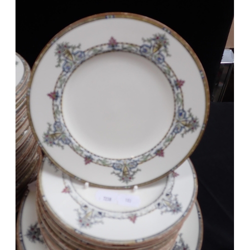 148 - SPODE IRONSTONE PLATES with other dinner and tea ware (some damage)