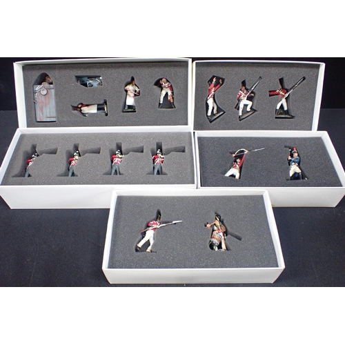 218 - W. BRITAIN NAPOLEONIC MODEL FIGURES 36005 Coldstream Guards Surgeon, 36006 Fight in the Courtyard, 4... 