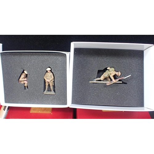 220 - W. BRITAIN WORLD WAR 1 MODEL FIGURES 23023 Stretcher Bearer Set No 1, 23098 The Conference, 23045 Tr... 