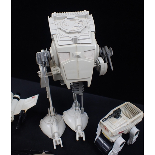 247 - VINTAGE STAR WARS SCOUT WALKER (AT-ST) VEHICLE with a collection of other vehicles and accessories i... 