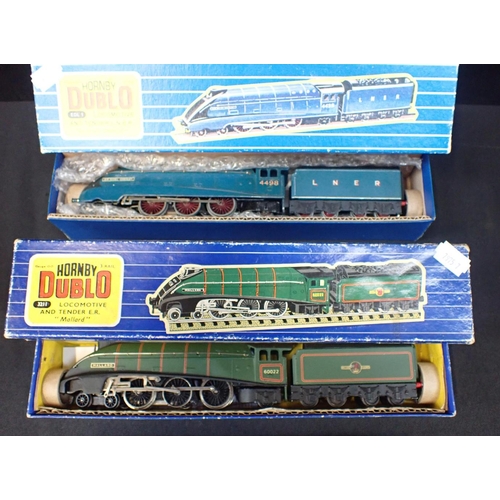 253 - HORNBY DUBLO LOCOMOTIVES BLUE BOXES EDL12 Duchess of Montrose, EDL1 Sir Nigel Gresley, 3211 Mallard