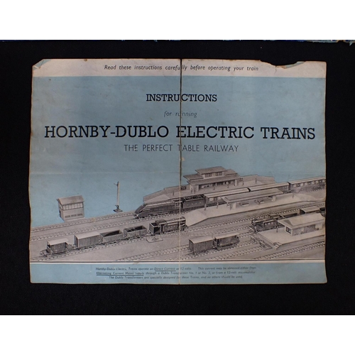 254 - HORNBY DUBLO BOXED GOODS TRAIN SET EDG7 PRE-WAR LMS, appears complete with instructions, wear commen... 