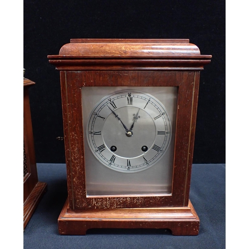 301 - A MAHOGANY CASED ELLIOTT CLOCK with a similar in walnut by Thwaites and Reed and another, the larges... 