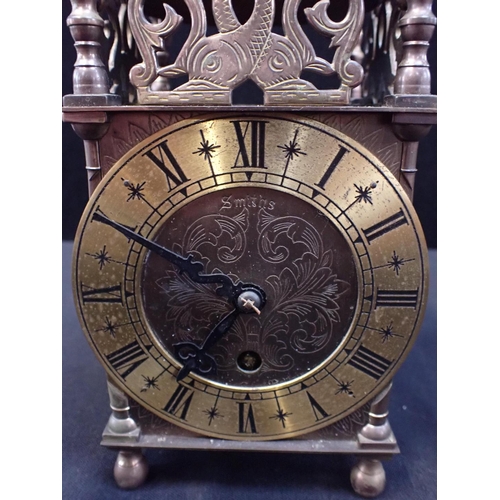 304 - A LANTERN STYLE MANTEL CLOCK by Smiths 25cm high