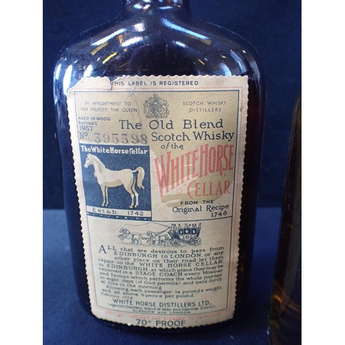 330 - WHITE HORSE WHISKY; A 1957 BOTTLE and a bottle of Martell Very Old Pale (2)