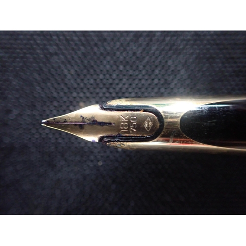 558 - A GOLD NIBBED WATERMAN FOUNTAIN PEN with a Parker gold-nibbed fountain pen