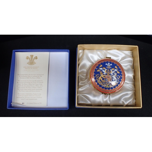 563 - A COLLECTION OF HALCYON DAYS ENAMEL BOXES to include commemorative ware and The Nutcracker box (6)