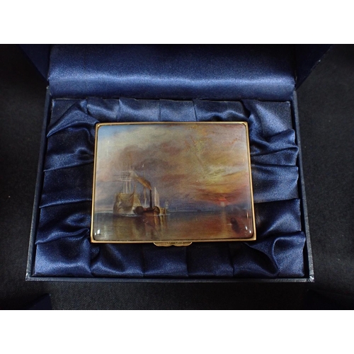 566 - A COLLECTION OF HALCYON DAYS ENAMEL BOXES to include Walpole and Turner (6)