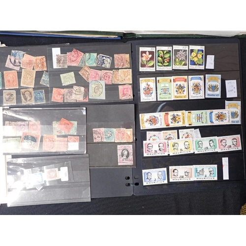 595 - A QUANTITY OF STAMPS, MAURITIUS, GRENADA and other including packets of loose stamps.