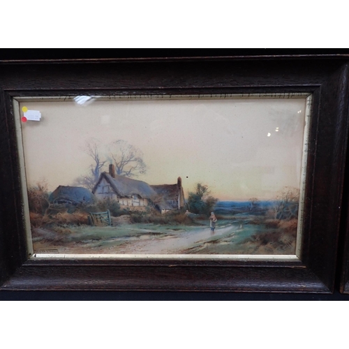 729 - HENRY JOHN SYLVESTER STANNARD (1870-1951) two rural cottage scenes, prints, 24cm high x 41cm wide (2... 