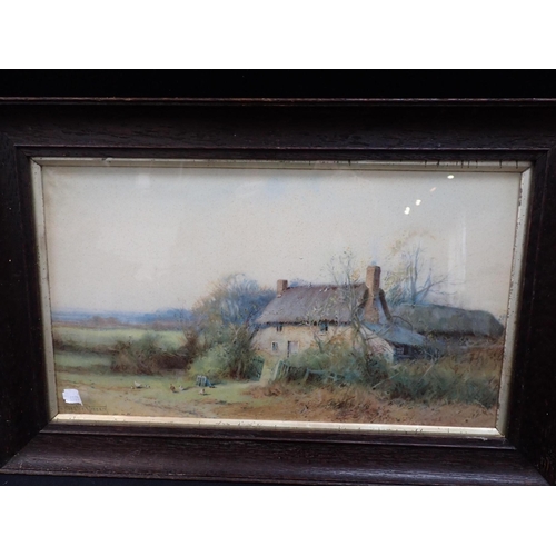 729 - HENRY JOHN SYLVESTER STANNARD (1870-1951) two rural cottage scenes, prints, 24cm high x 41cm wide (2... 