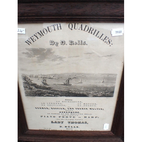 749 - FRAMED SOUVENIR OF THE PRINCE OF WALES' VISIT TO BATH, YEOVIL AND DORCHESTER, JULY 1925 with other e... 