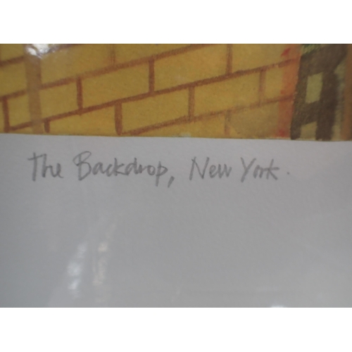 785 - LEONARD ROSOMAN: THE BACKDROP, NEW YORK print, 119/250, 70 x 100cm, with Anja Percival, Street Light... 