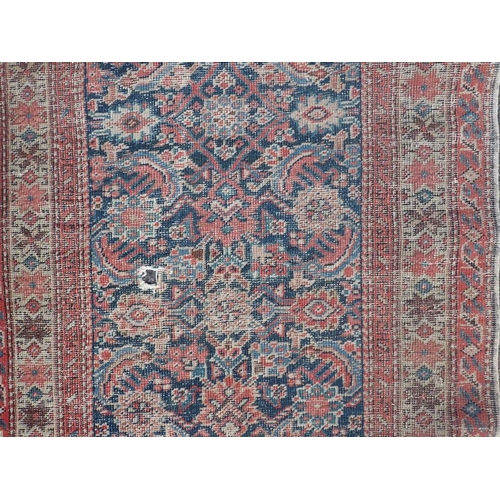 792 - A PAIR OF ANTIQUE COUNTRY HOUSE HAMEDAN RUNNERS with Herati endless repeat pattern, late 19th centur... 