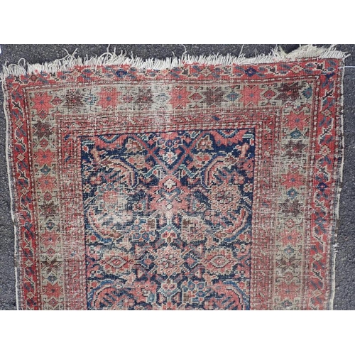 792 - A PAIR OF ANTIQUE COUNTRY HOUSE HAMEDAN RUNNERS with Herati endless repeat pattern, late 19th centur... 