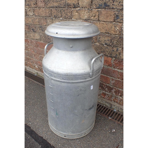 7 - A VINTAGE MILK CHURN, HORNBY & CLARKE Ltd, RICHMOND the lid marked Minsterley Creameries Ltd, Shrops... 