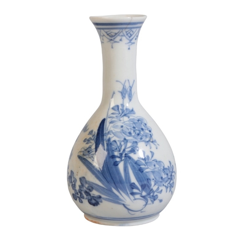 119 - FOUR CHINESE BLUE AND WHITE VASES

19th century and later, including a vase decorated with a sparrow... 