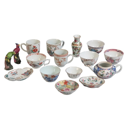 209 - A COLLECTION OF CHINESE FAMILLE ROSE

19th century or later, including two lobed saucers, the larger... 