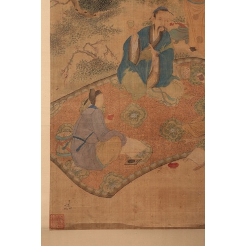 59 - BY OR AFTER QUI YING (1495-1552)

inscribed, signed and sealed, ink and colour on silk, depicting th... 