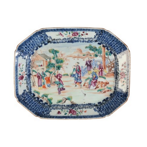 93 - A CHINESE EXPORT FAMILLE ROSE BOWL

18th/19th century, decorated with figural panels, 11cm high x 26... 