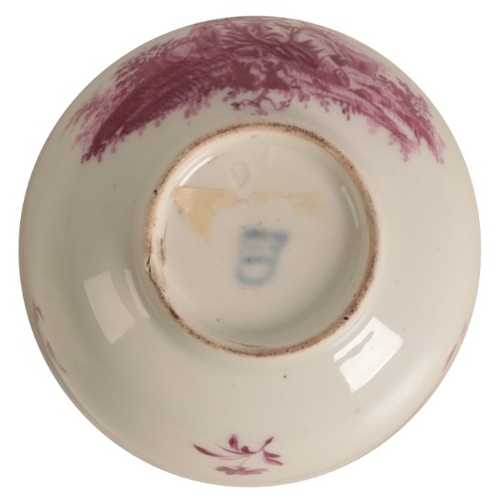 17 - A VIENNA PORCELAIN TEABOWL

circa 1770, painted in puce with figure of seated lady, 7cm diameter

Pr... 