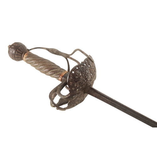 172 - AN ENGLISH CUP-HILT RAPIER

mid-17th century, the slender tapering blade with central fuller either ... 