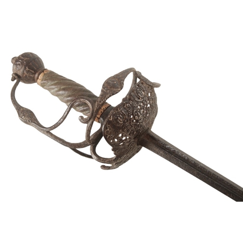 172 - AN ENGLISH CUP-HILT RAPIER

mid-17th century, the slender tapering blade with central fuller either ... 