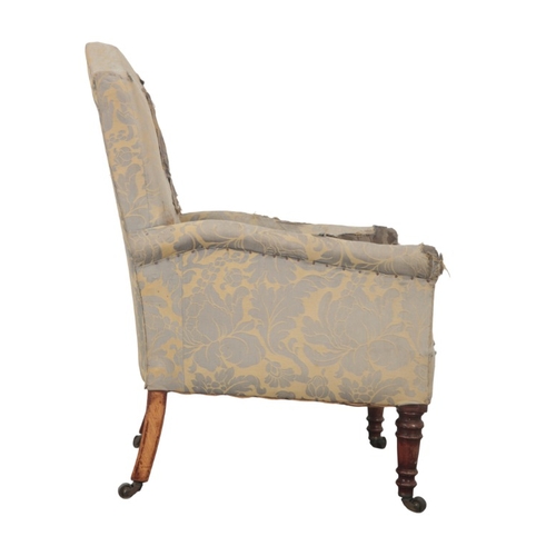 194 - A VICTORIAN ARMCHAIR BY WILLIAM BIRCH

stamped 'WB' with serial number '1489' to the back right leg,... 