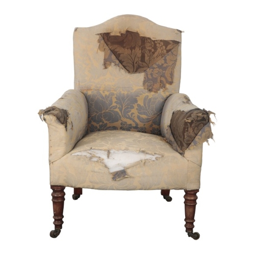 194 - A VICTORIAN ARMCHAIR BY WILLIAM BIRCH

stamped 'WB' with serial number '1489' to the back right leg,... 