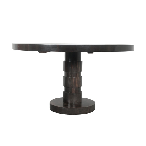 207 - AN ART DECO EBONISED CENTRE TABLE

early 20th century, stained to mimic macassar ebony, the circular... 