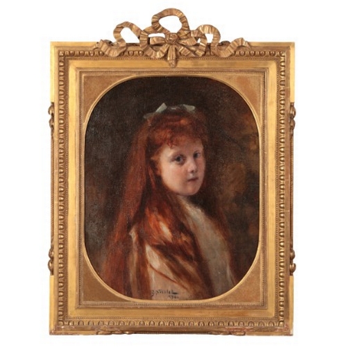 78 - GABRIEL ÉMILE NICOLET (1856-1921) Portrait of Maud Jacqueline Marie Beauclerk (b.1879)

the daughter... 