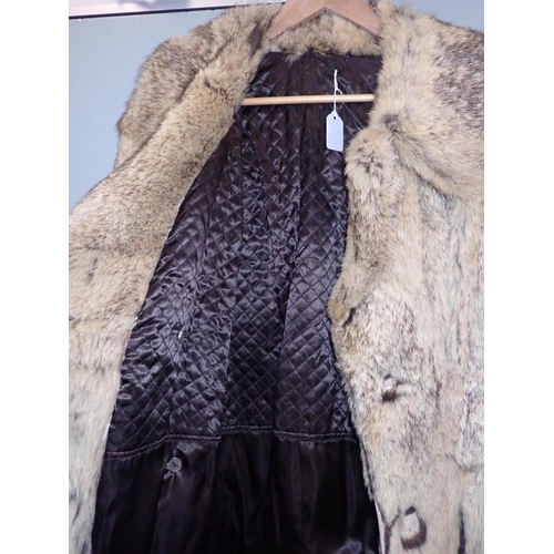 124 - SANTARELLI GENTLEMANS' RED VELVET JACKET and a fur coat