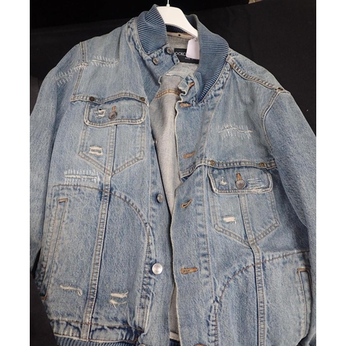 125 - DOLCE AND GABANNA: VARIOUS GENTLEMANS' JACKETS (3) and others including decorated Levis denim 'Great... 